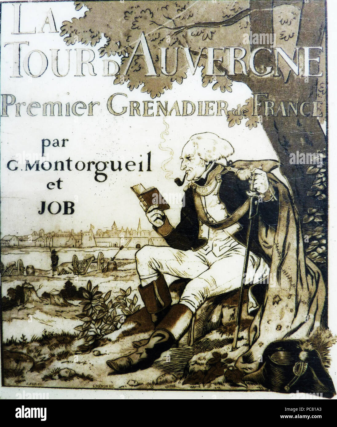 112 Carhaix 56 La Tour d'Auvergne 1er granatiere de France (Montorgueil et Job, 1902) Foto Stock