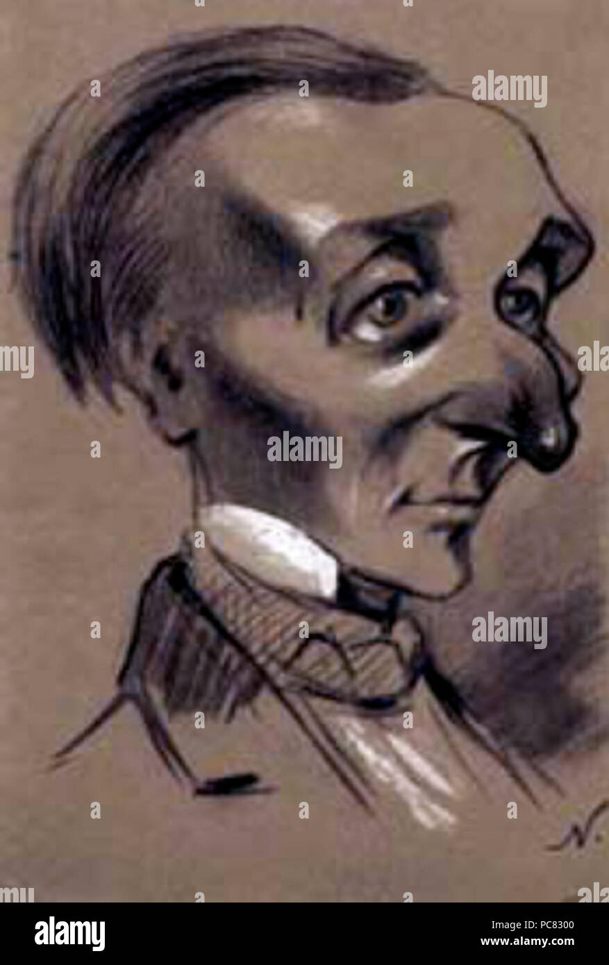 113 caricatura d'Etienne Enault par Nadar pour "pantheon" Foto Stock