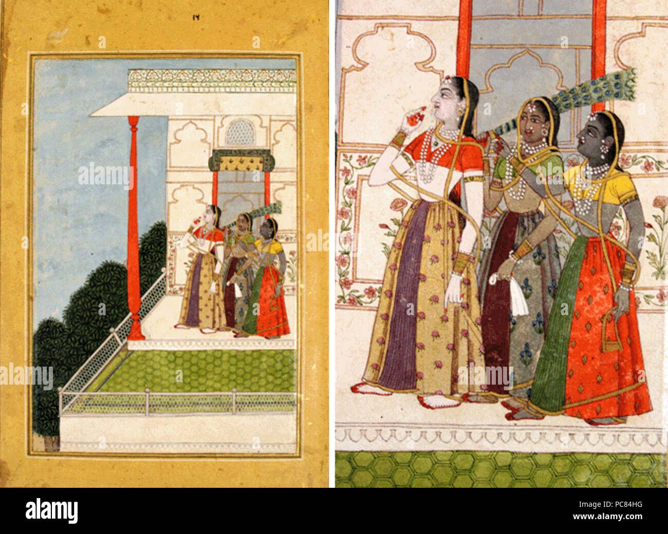 356 Ladies su un terrazzo Foto Stock