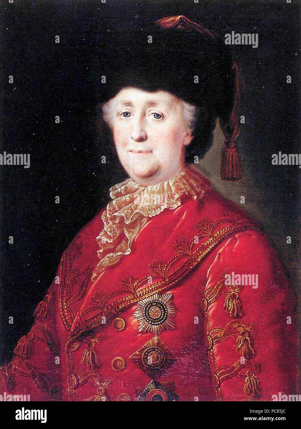 119 Catherine II in russo vestito (1787, Tver galleria) Foto Stock