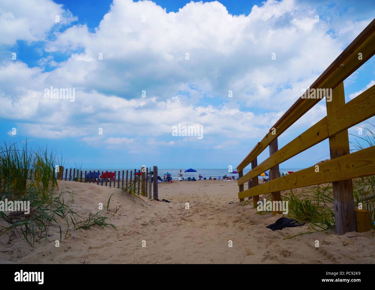 Betania, DE. Una spiaggia in scena a Betania Delaware. Foto di Dennis Brack Foto Stock