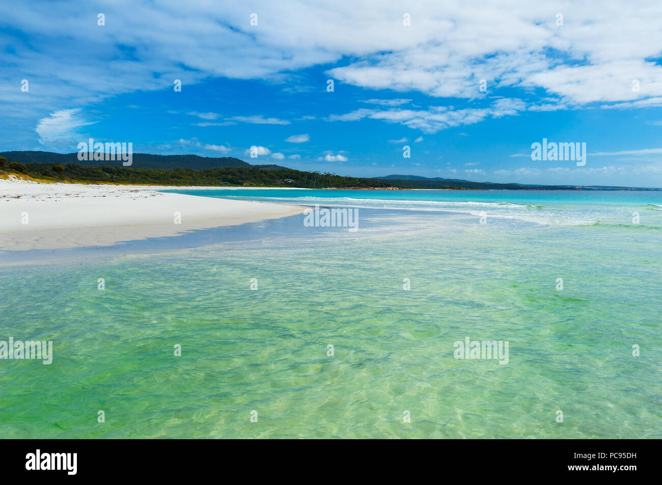Spiaggia a accogliente angolo su Tasmania. Foto Stock