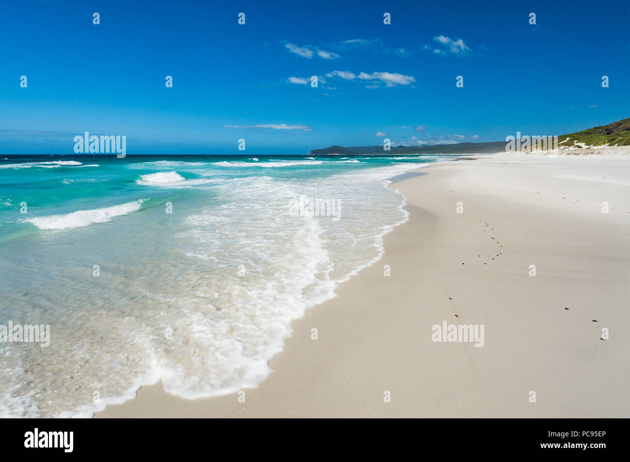 Bellissima spiaggia scenario a friendly spiagge nel Parco Nazionale di Freycinet. Foto Stock