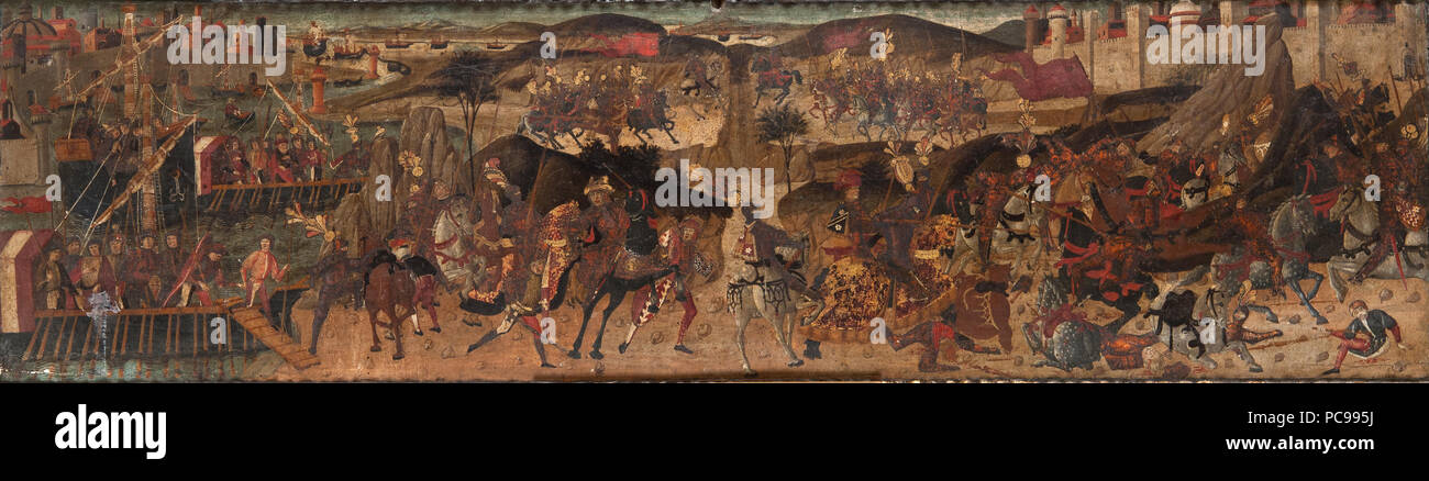 Mästaren från Marradi: Stridsscen. NM 2082 3 una scena di battaglia (Mästaren från Marradi) - Nationalmuseum - 19142 Foto Stock