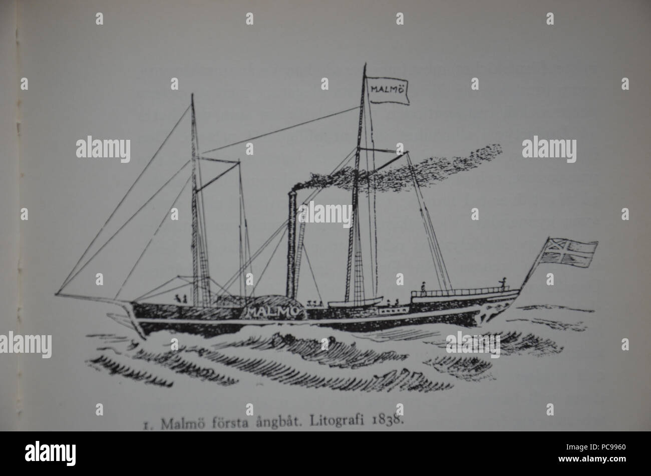 281 Hjulångaren Malmö 1838 Foto Stock