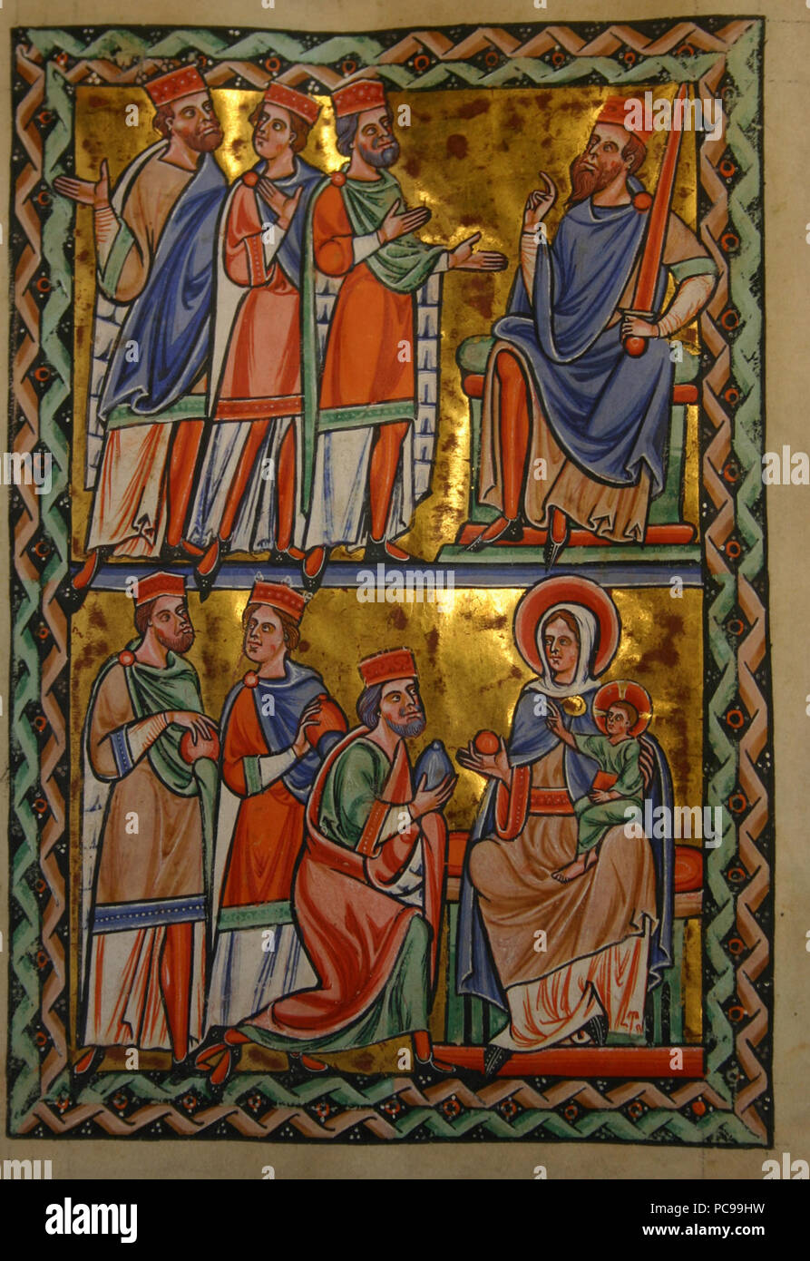 537 Saint Louis Salterio 17 recto Foto Stock