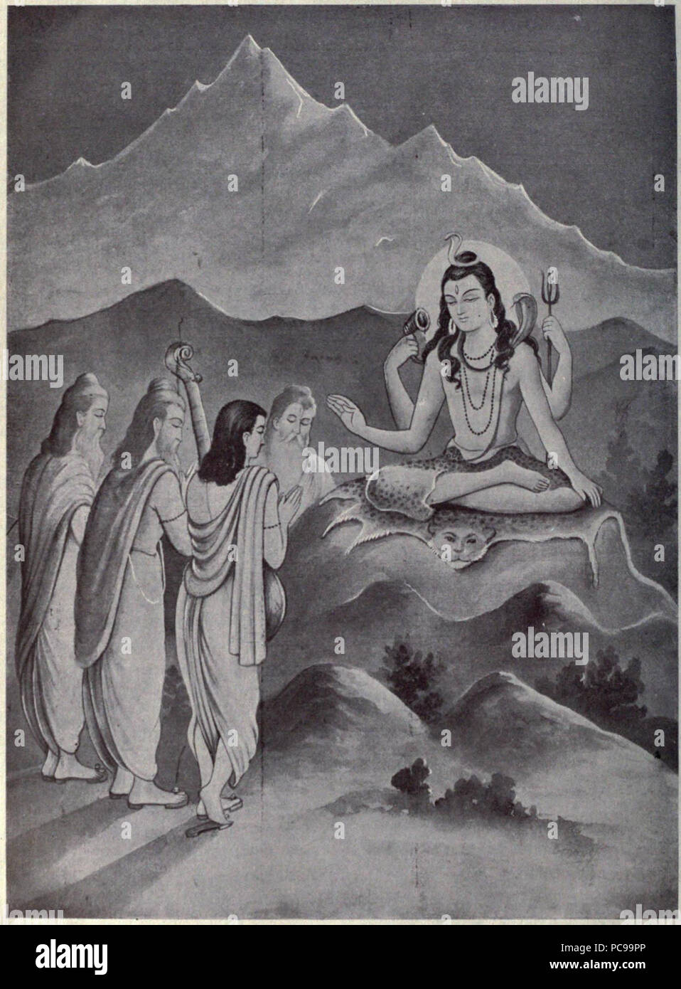 555 Shiva narra la grandezza di Krishna a Narada Foto Stock 555 Shiva narra la grandezza di Krishna a Narada Foto Stock