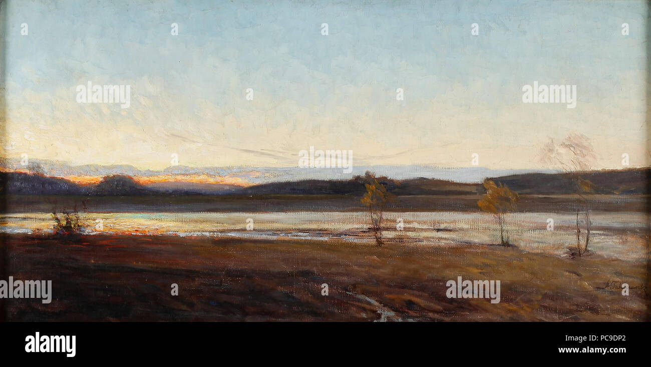 66 Axel Fahlcrantz, Skymningslandskap Foto Stock