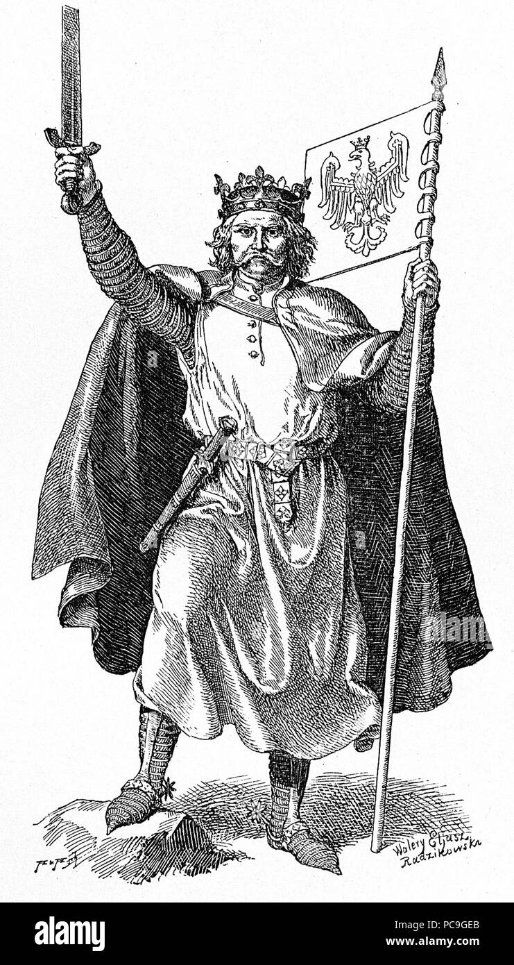 92 Walery Eljasz-Radzikowski, Władysław Łokietek Foto Stock