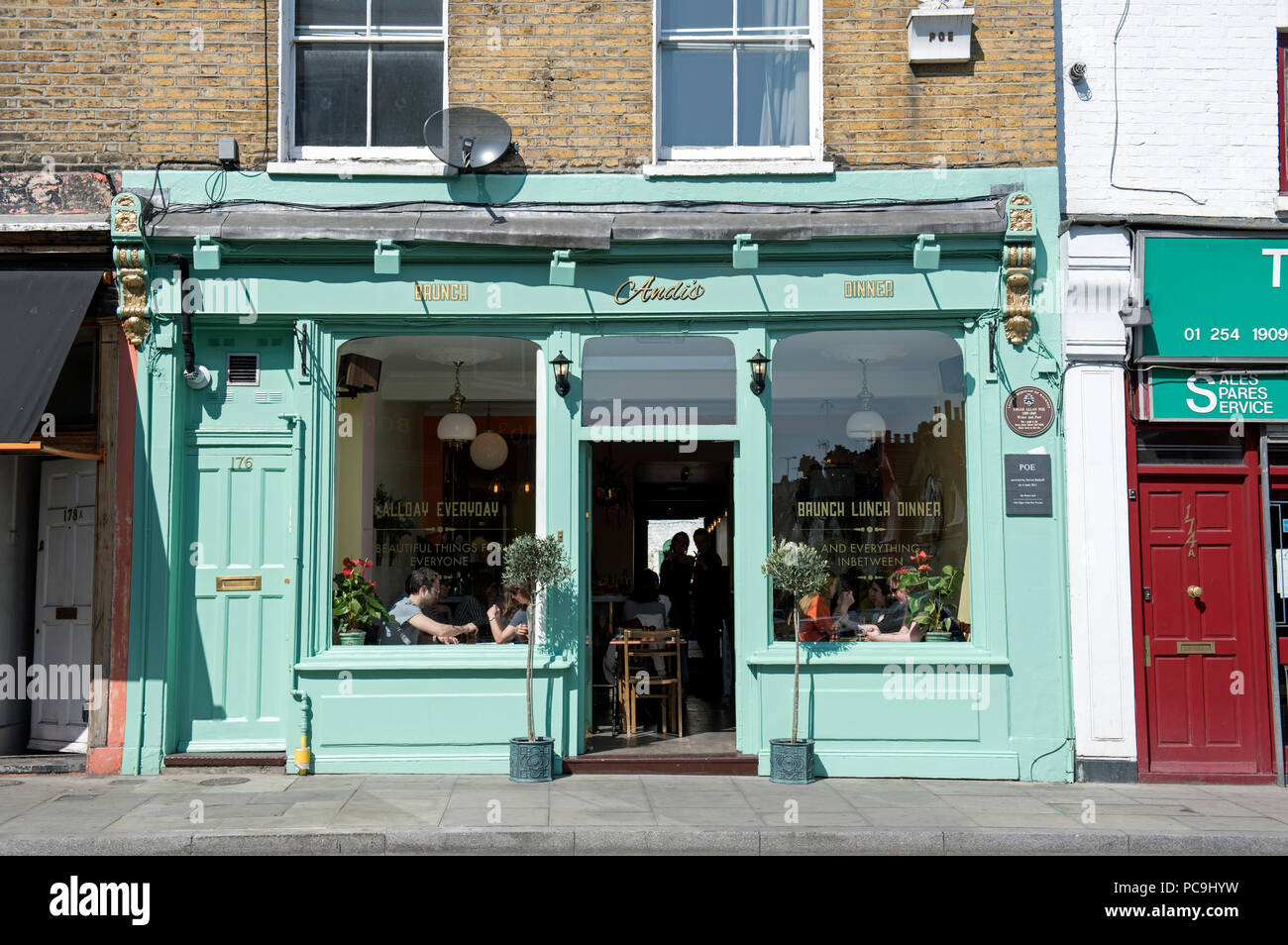 Edè, cafe ristorante Stoke Newington Church Street, London Borough of Hackney, Londra Inghilterra Gran Bretagna REGNO UNITO Foto Stock