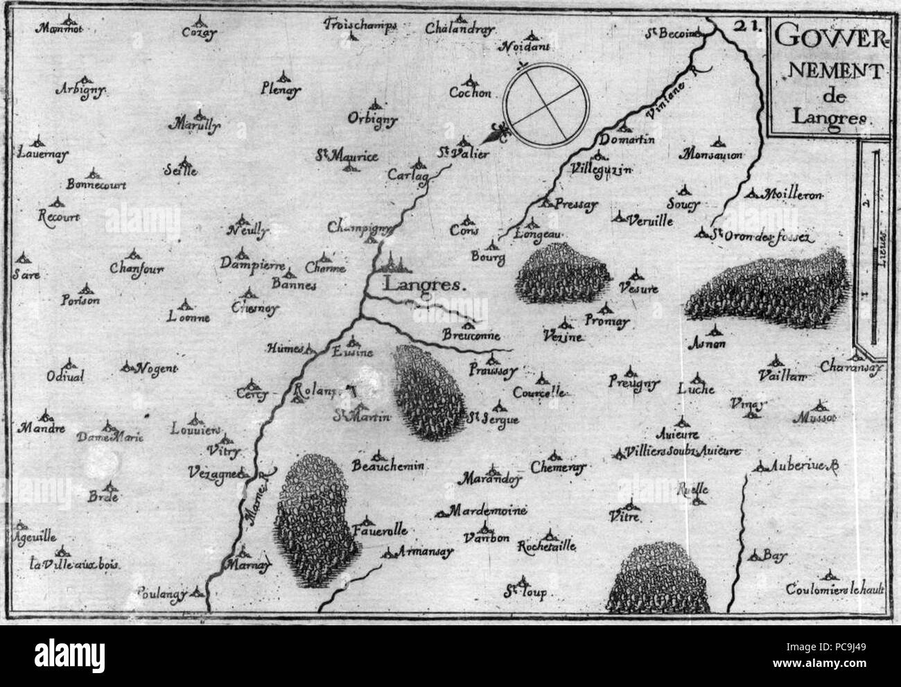 15 24 gouvernement de Langres Davanne-Chappier Foto Stock