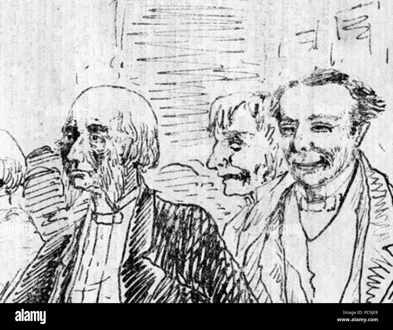 251 Governatore Philip Wodehouse e personale - cartoon Squib - 1869 Foto Stock