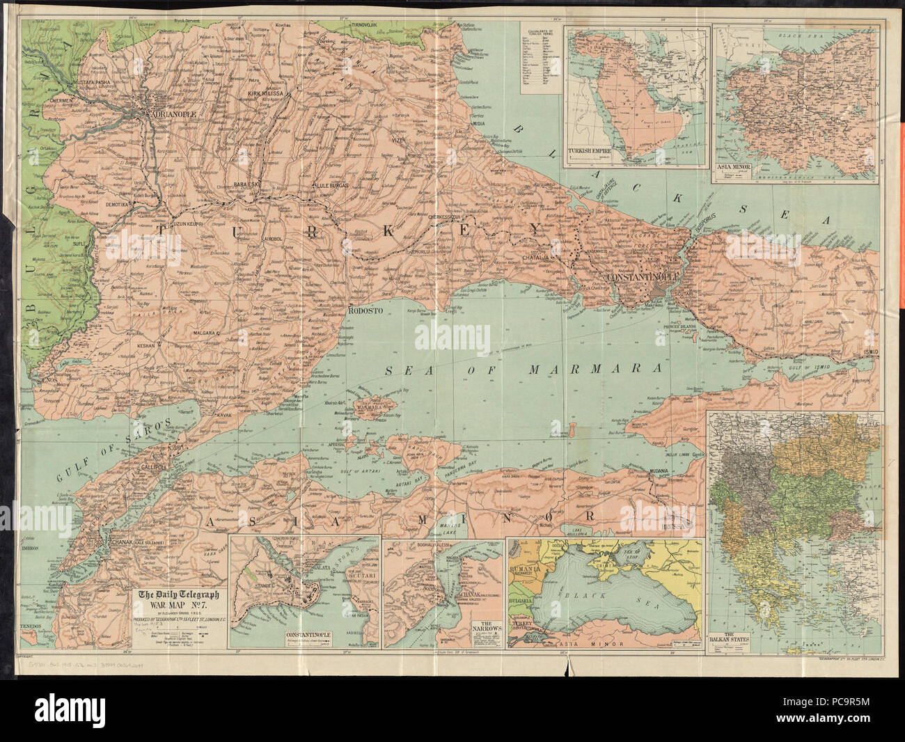 55 Il Daily Telegraph war map no. 7 (14957257721) Foto Stock