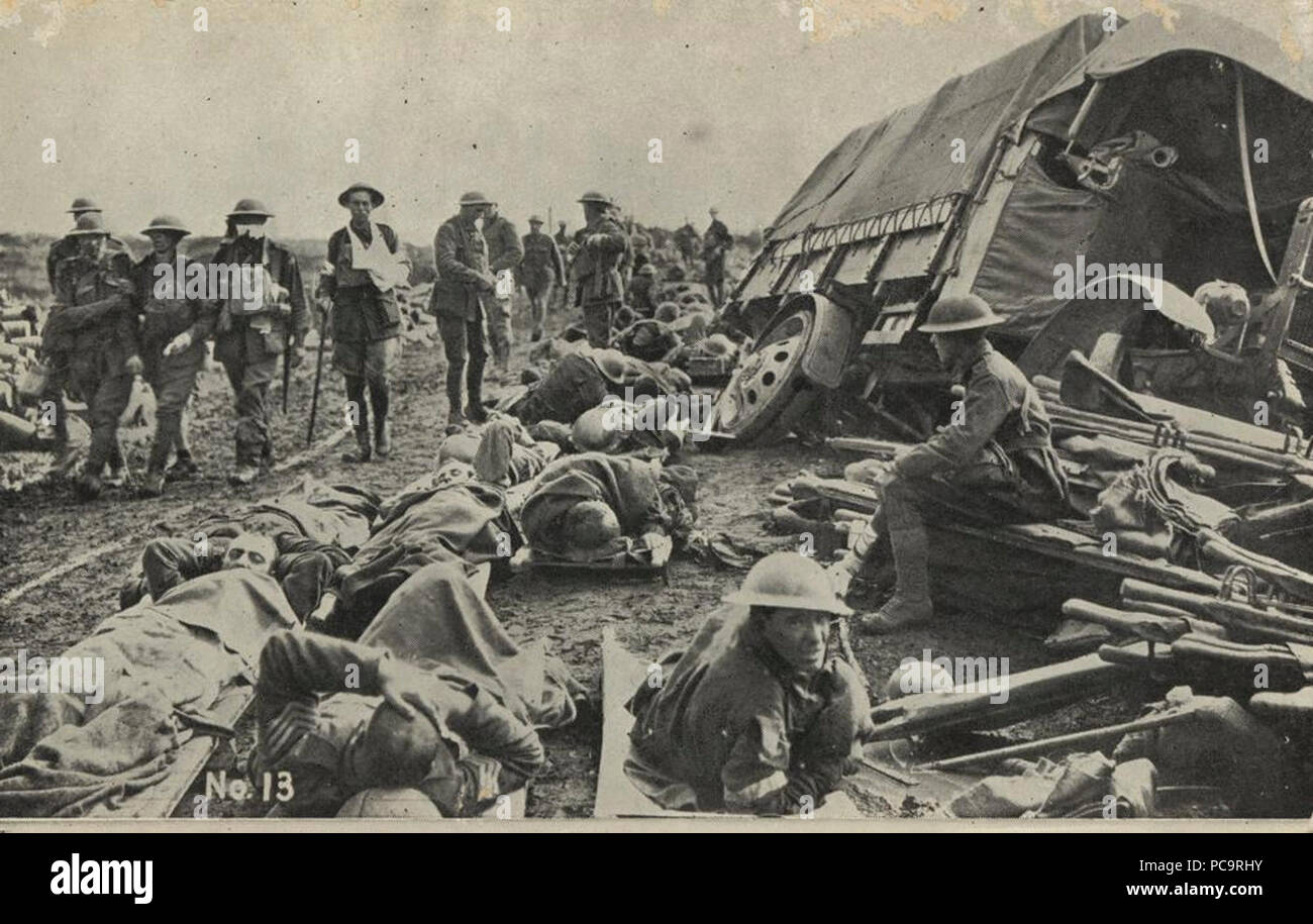 Dopo la battaglia di Menin Road, Francia, 1917. Foto Stock