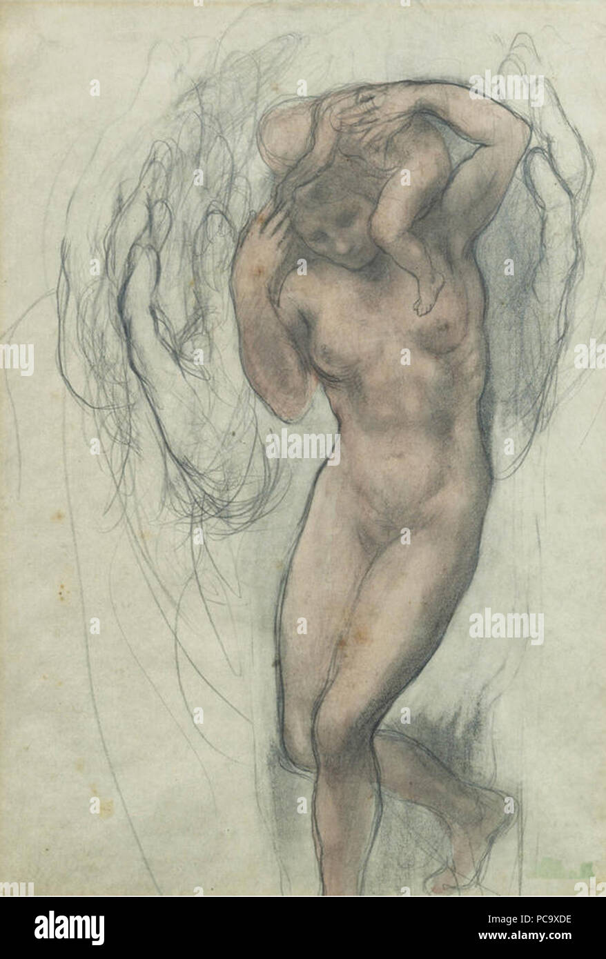 7 in piedi la figura e il Bambino dipinto di Khalil Gibran Foto Stock