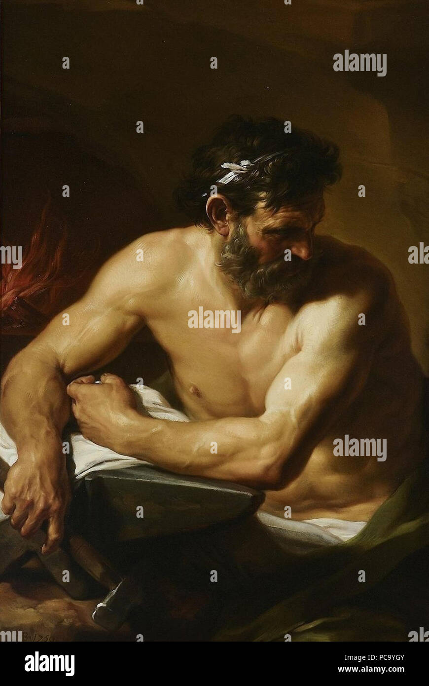 73 Pompeo Batoni - Vulcanus, 1750 Foto Stock