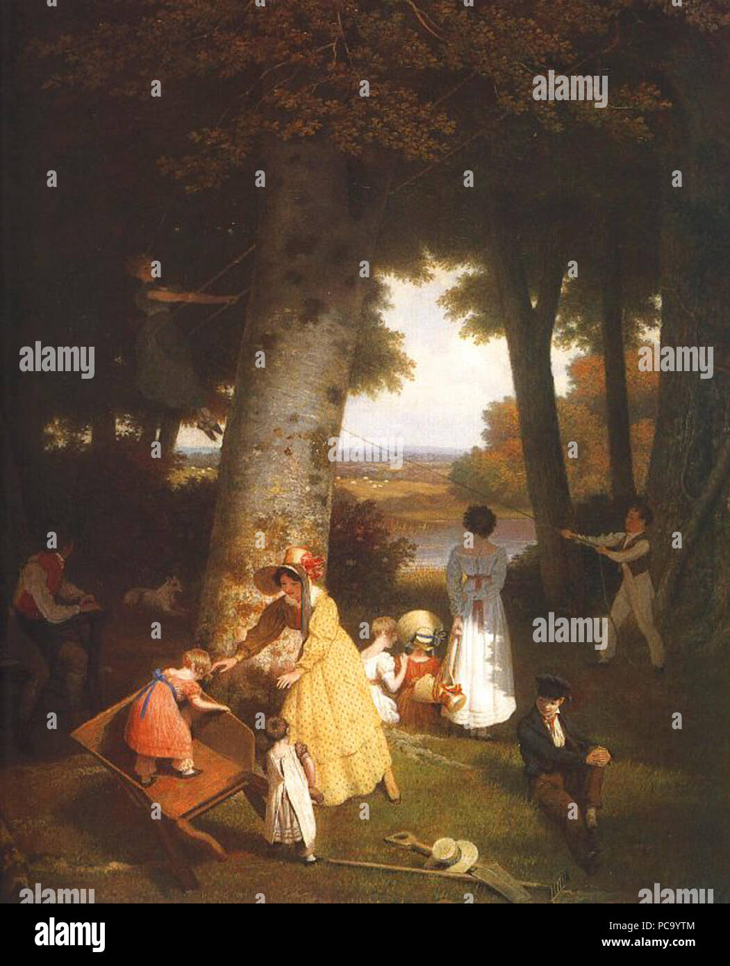 Agasse, Jacques-Laurent ~ Il parco giochi, 1830, olio su tela, Foto Stock