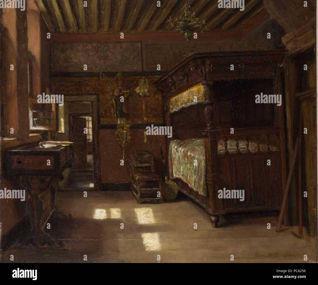 155 De Braekeleer interno del Museo Plantin-Moretus Foto Stock
