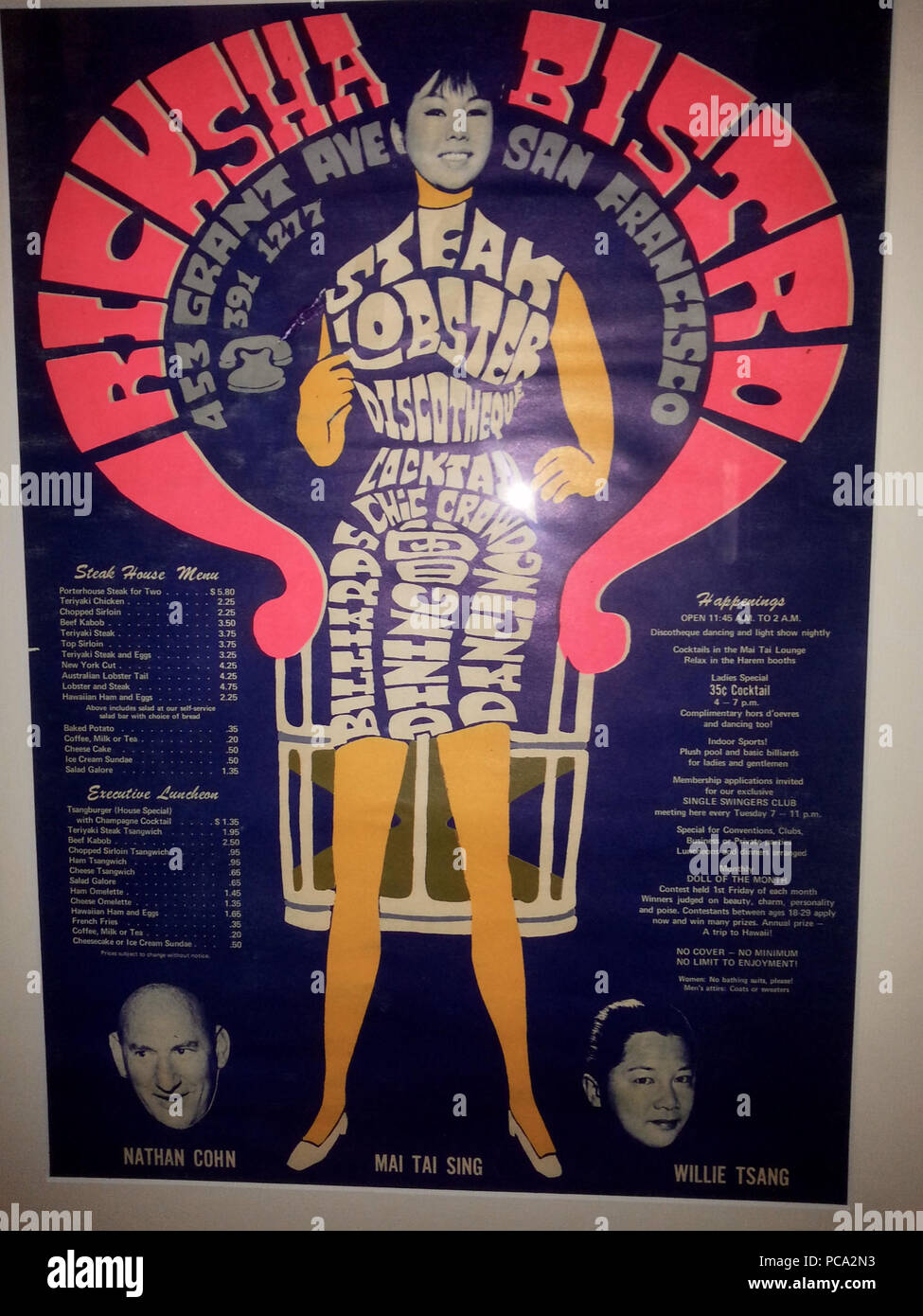 521 Ricksha Bistro poster Foto Stock