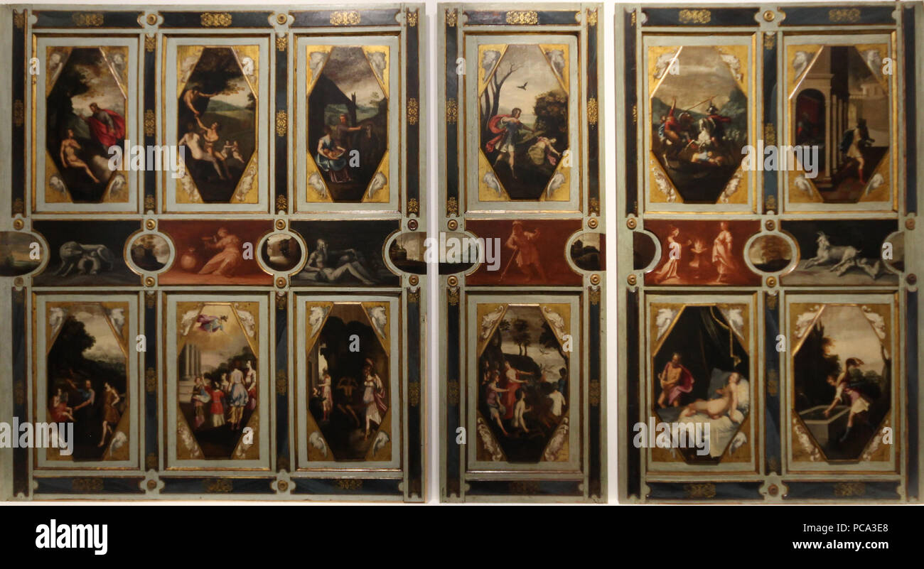 90 Boiseries d'après les "Métamorphoses" de Bernard Salomon 01 Foto Stock