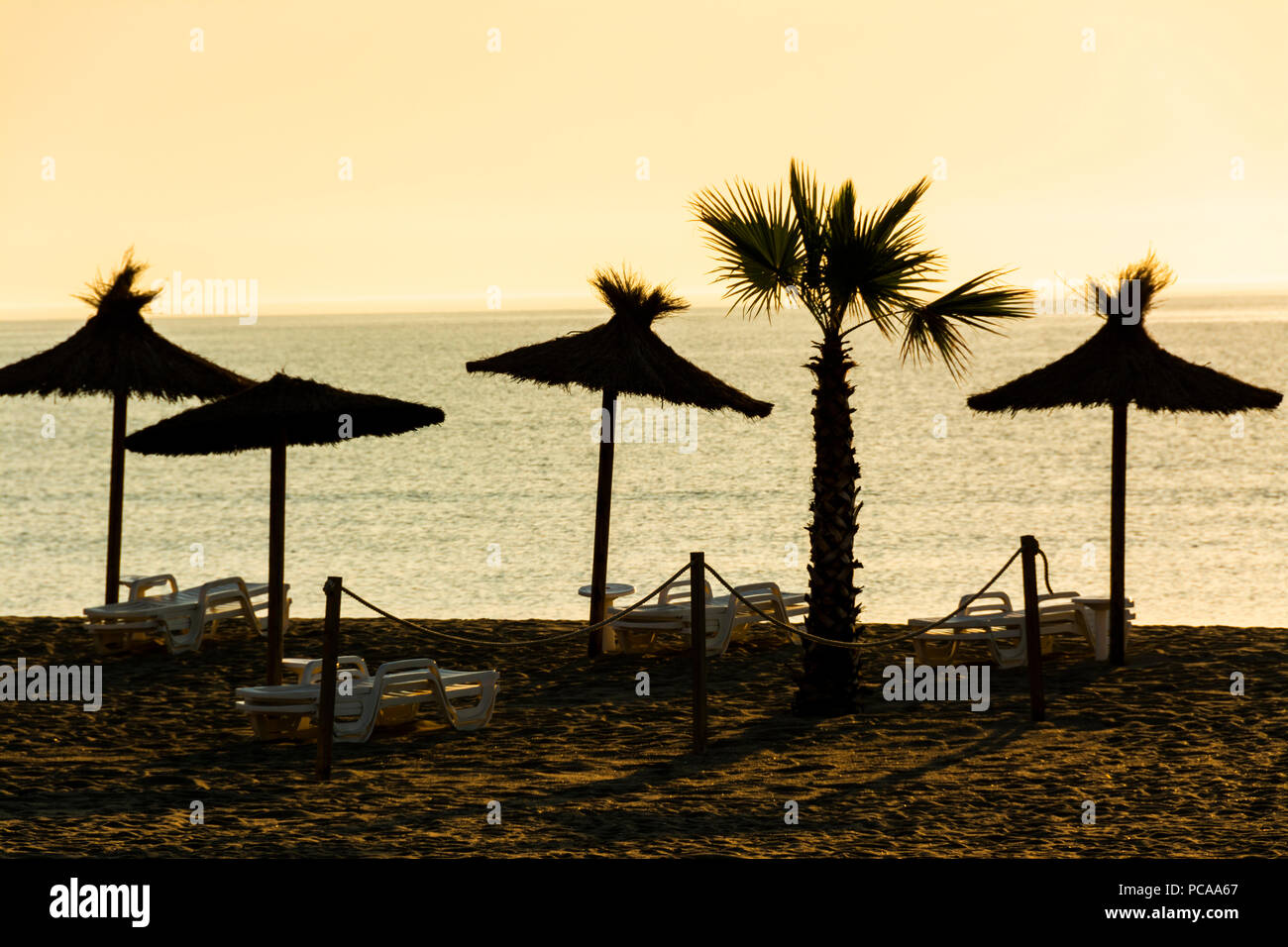 Spiaggia di Le Barcarès, Pyrenees-Orientales Reparto, Occitanie, Francia Foto Stock