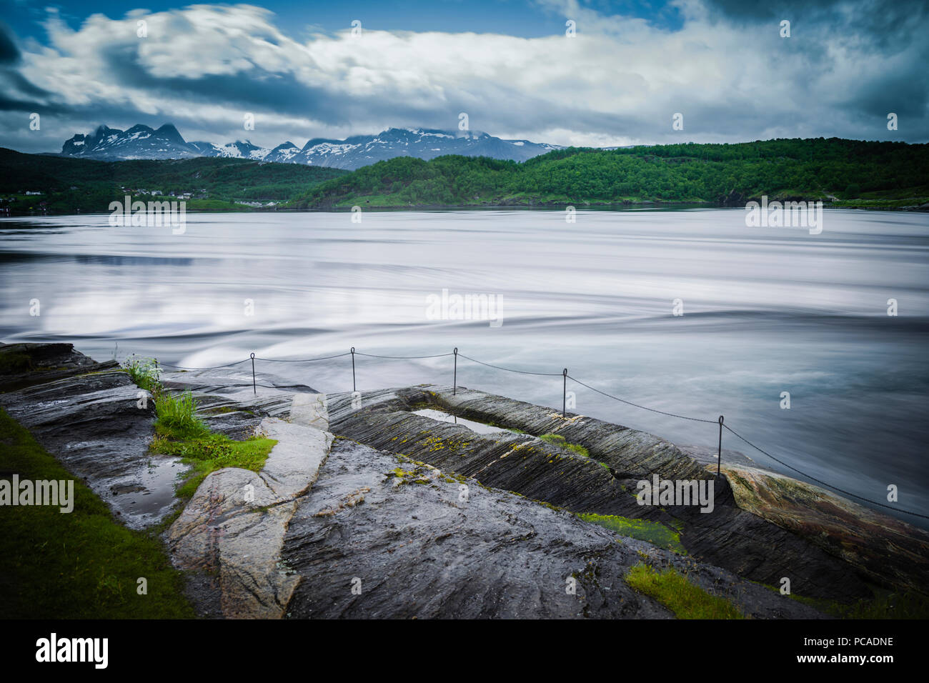 Saltstraumen, Bodo, Norvegia. Foto Stock