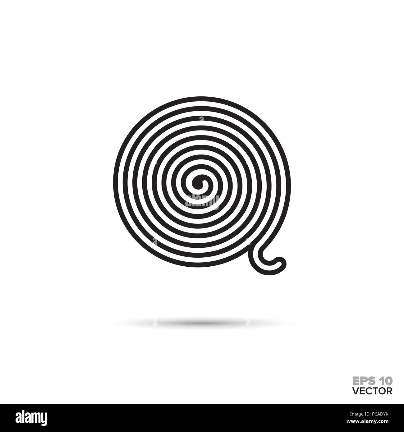 Ruota di liquirizia linea del vettore icona. Sweet Food simbolo. Illustrazione Vettoriale