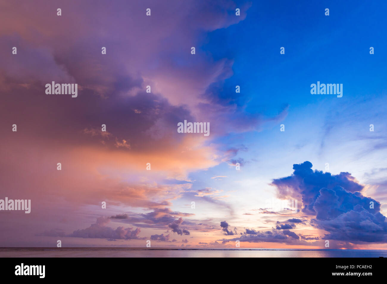 Lo splendido paesaggio Rangali Island, Maldive, Oceano Indiano, Asia Foto Stock