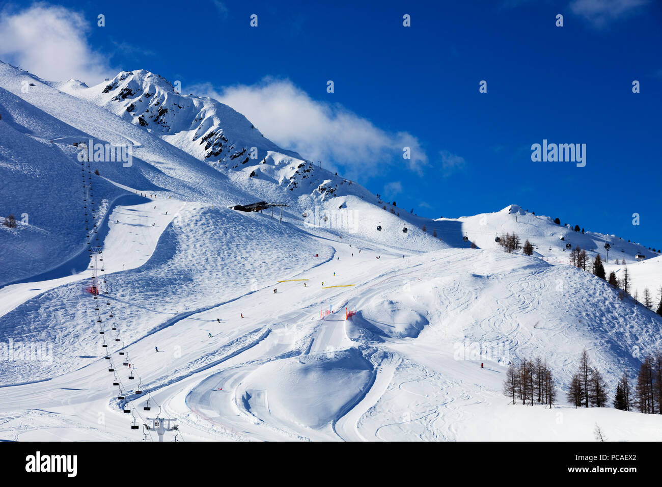 Grand Montet ski area, Chamonix Haute Savoie, Rhone Alpes, sulle Alpi francesi, Francia, Europa Foto Stock