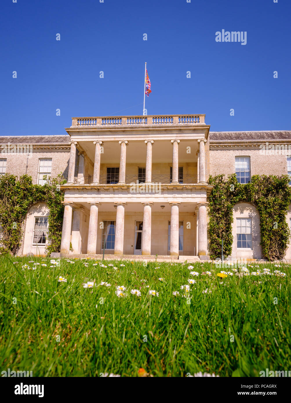 Goodwood House, a Goodwood station wagon, West Sussex Regno Unito. Foto Stock