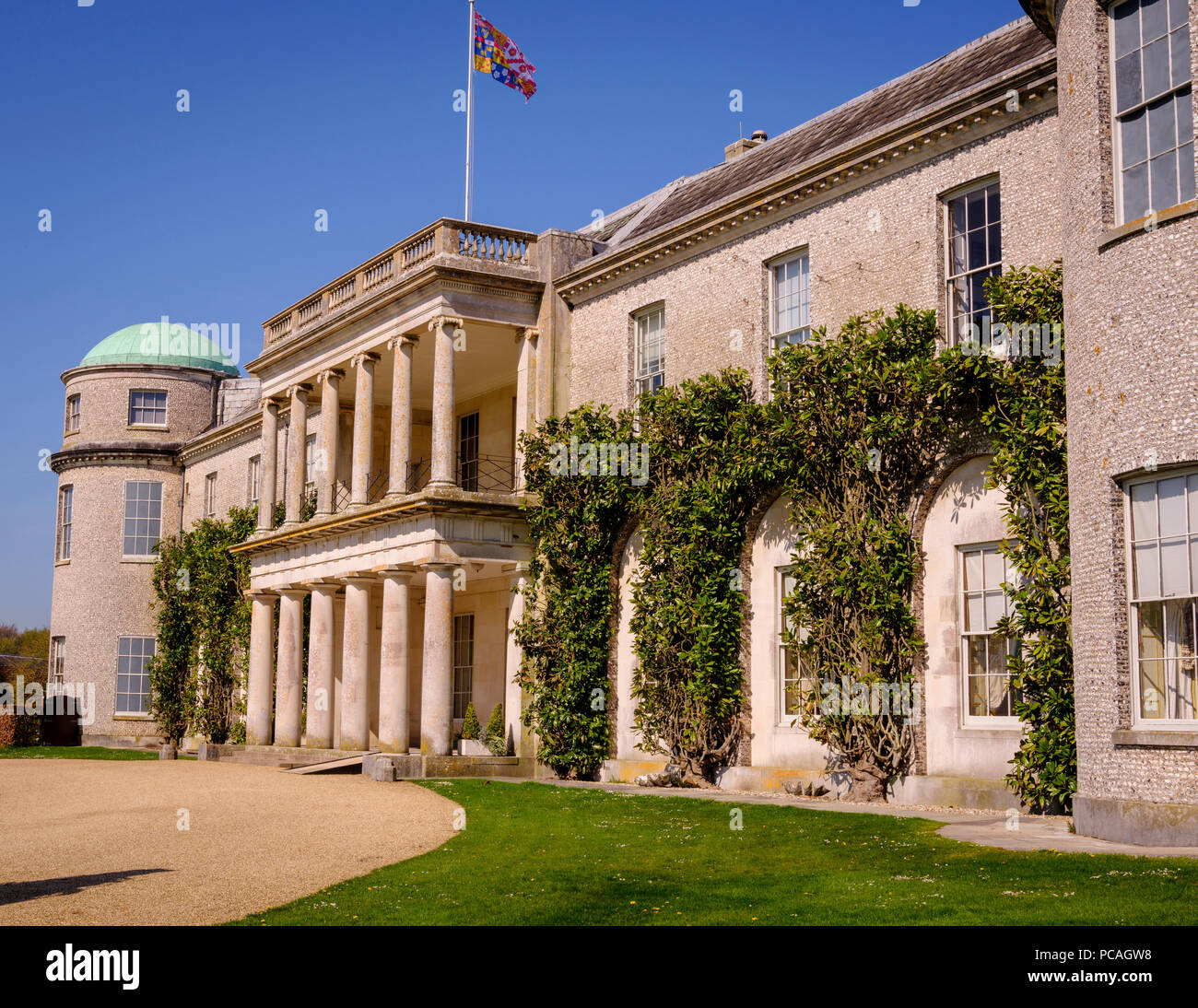 Goodwood House, a Goodwood station wagon, West Sussex Regno Unito. Foto Stock