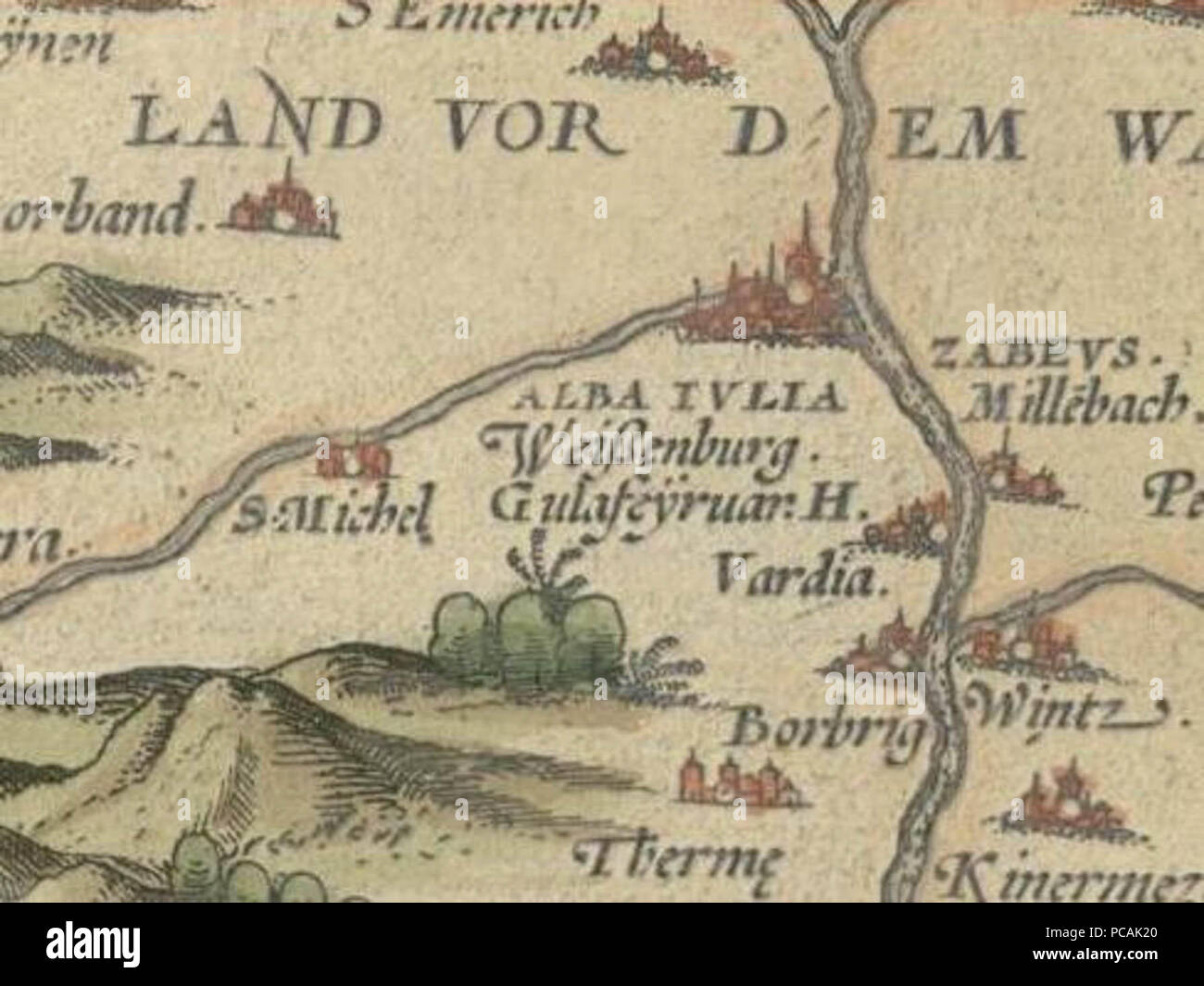 Mappa storica della romania immagini e fotografie stock ad alta