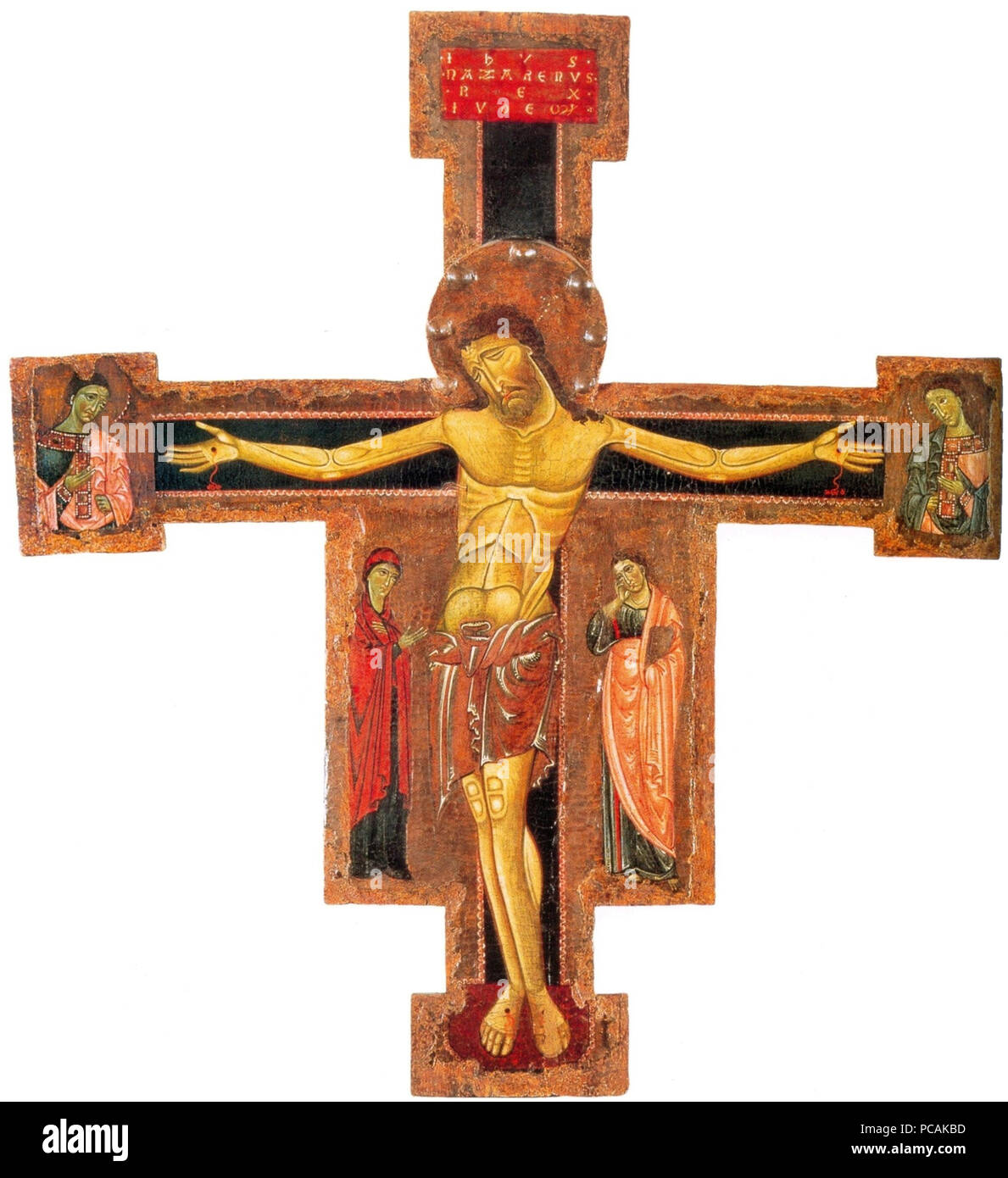 415 Michele di Baldovino, Croce dipinta, II meta del XIII secolo, Pisa, Museo Nazionale di San Matteo Foto Stock