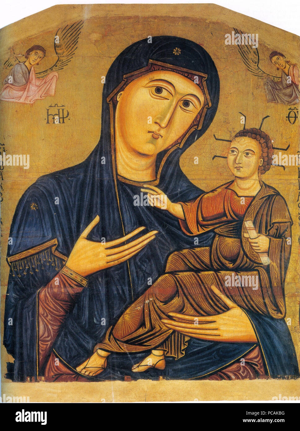 191 Enrico di Tedice. Madonna col Bambino e angeli causa, meta del XIII secolo, Pisa, chiesa di Santa Maria Madre della Chiesa Foto Stock