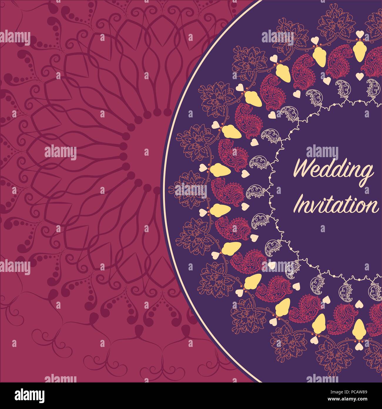 Invito a nozze Card Illustrazione Vettoriale