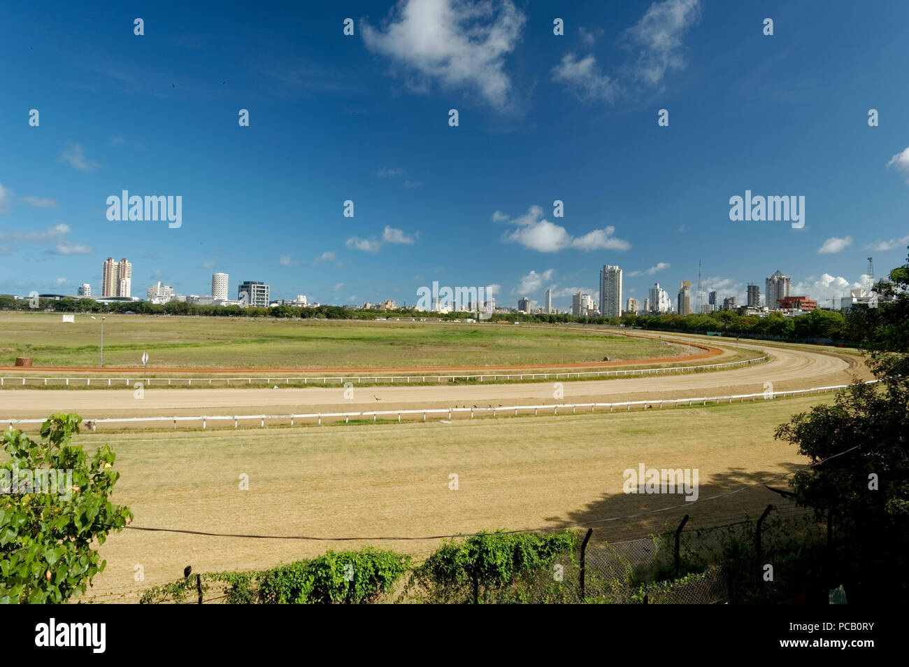 Vista di Mahalakshmi race course Mumbai, India. Foto Stock