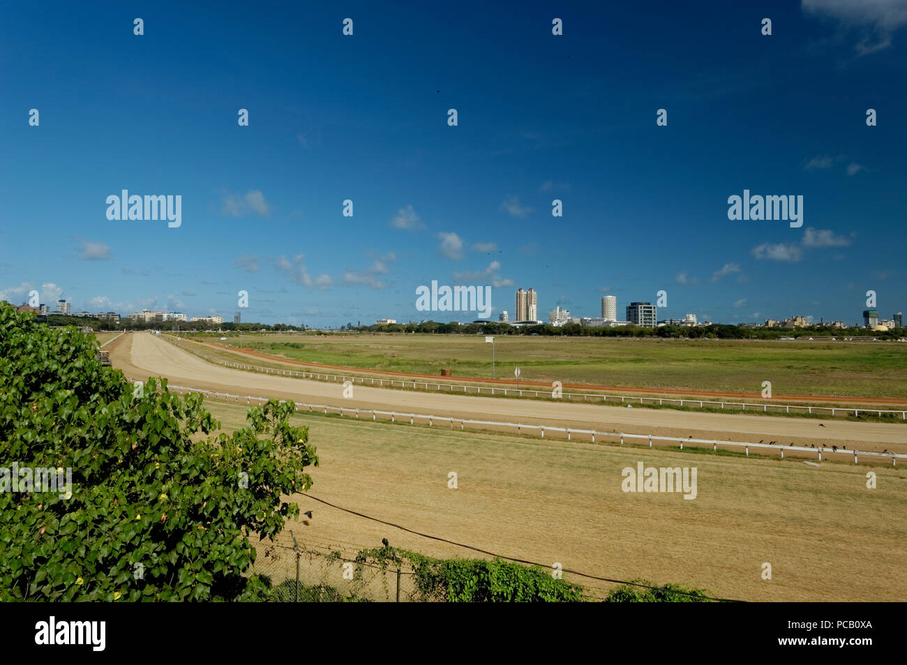 Vista di Mahalakshmi race course Mumbai, India. Foto Stock