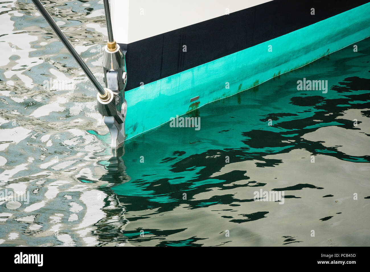 Sailing yacht 'Kamaxitha' al fianco di un molo di Halifax, Nova Scotia, Canada. Foto Stock
