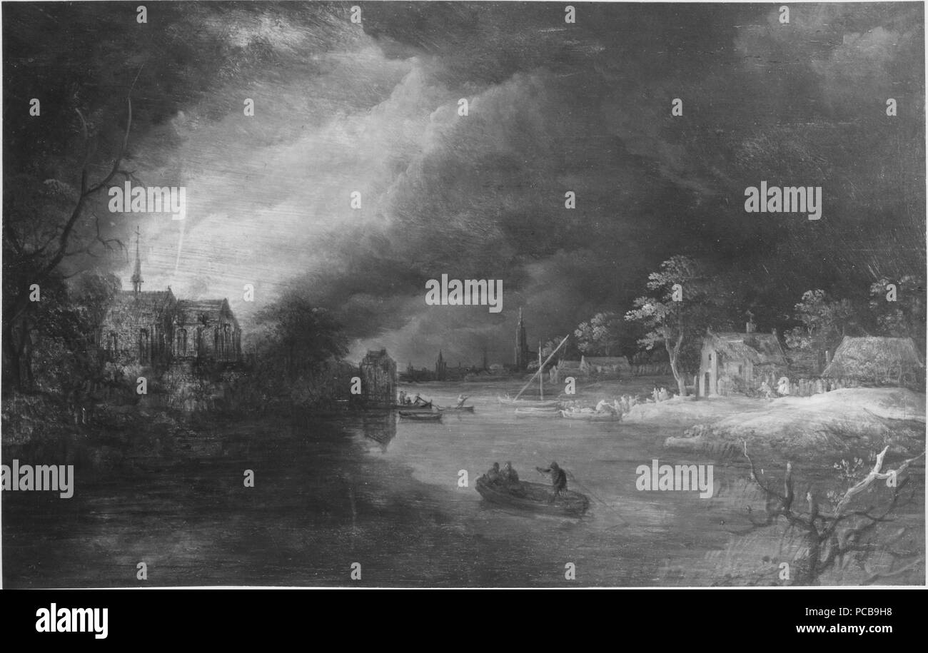 56 PAESAGGIO con un fuoco (Frans de Momper) - Nationalmuseum - 23851 Foto Stock