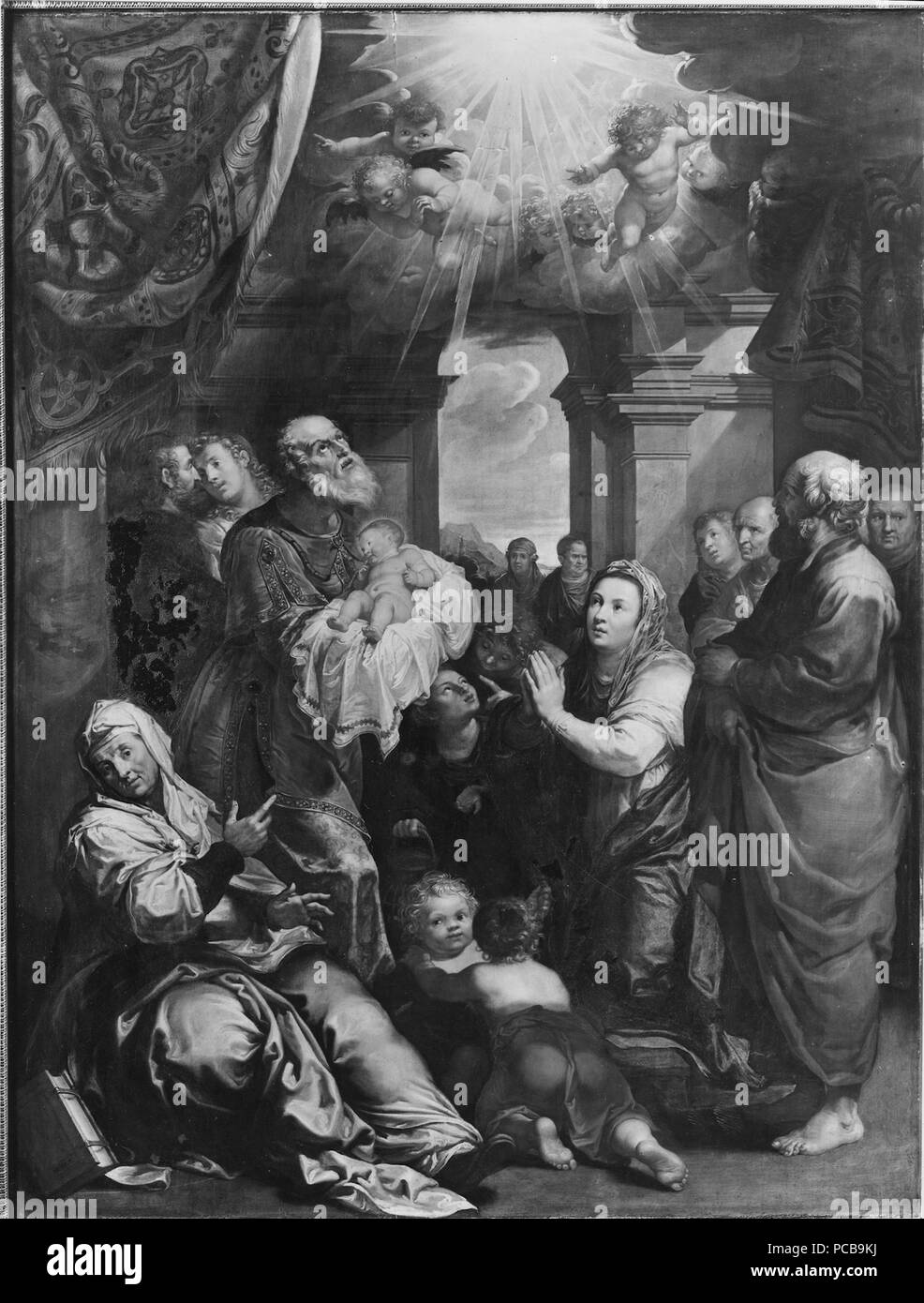 80 Simeone al tempio (Marten Pepyn) - Nationalmuseum - 18101 Foto Stock