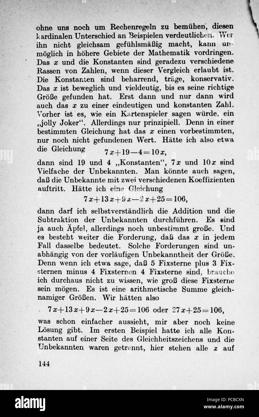 58 Vom Einmaleins zum integrale - Seite 144 Foto Stock