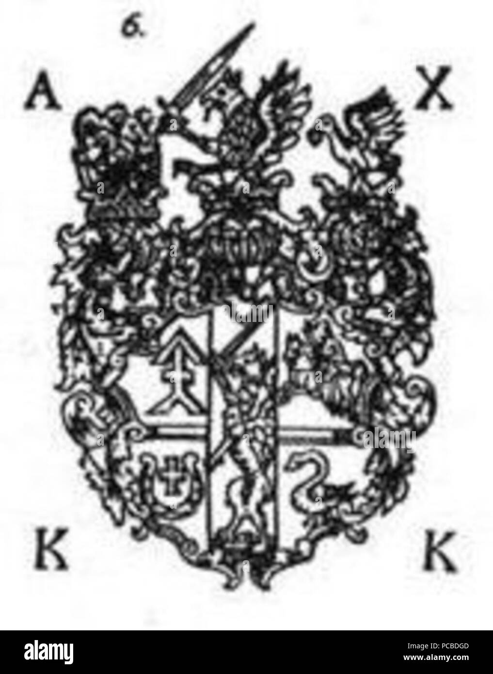 673 Герб Аляксандра Рыгоравіча Хадкевіча (+1578) Foto Stock