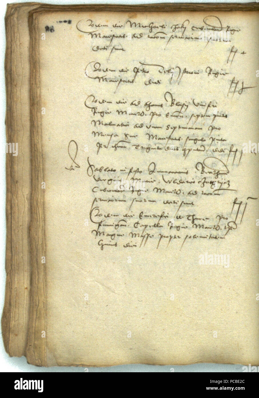 463 Pagina dal libretto di conto di Louis II, re di Ungheria, 1525 Foto Stock