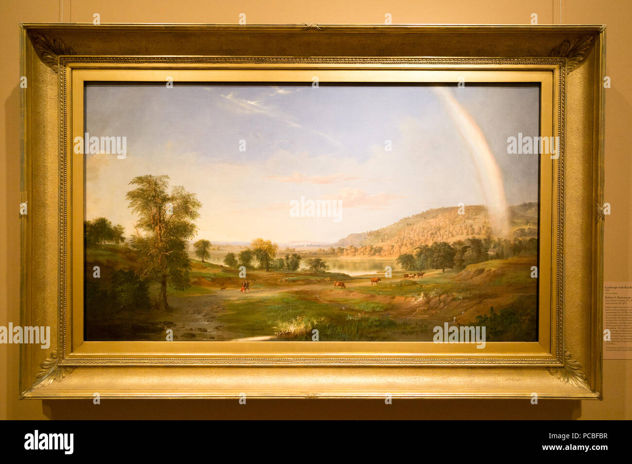 82 Smithsonian-Duncanson-paesaggio con arcobaleno-2132 Foto Stock