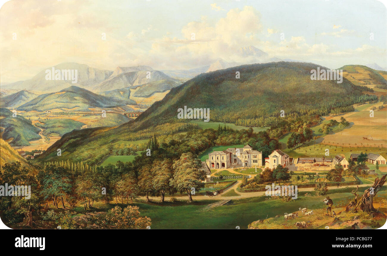 114 Carl Thöndel - Vista del St. Christoph station wagon, St. Christophen vicino Prigglitz, Austria inferiore Foto Stock