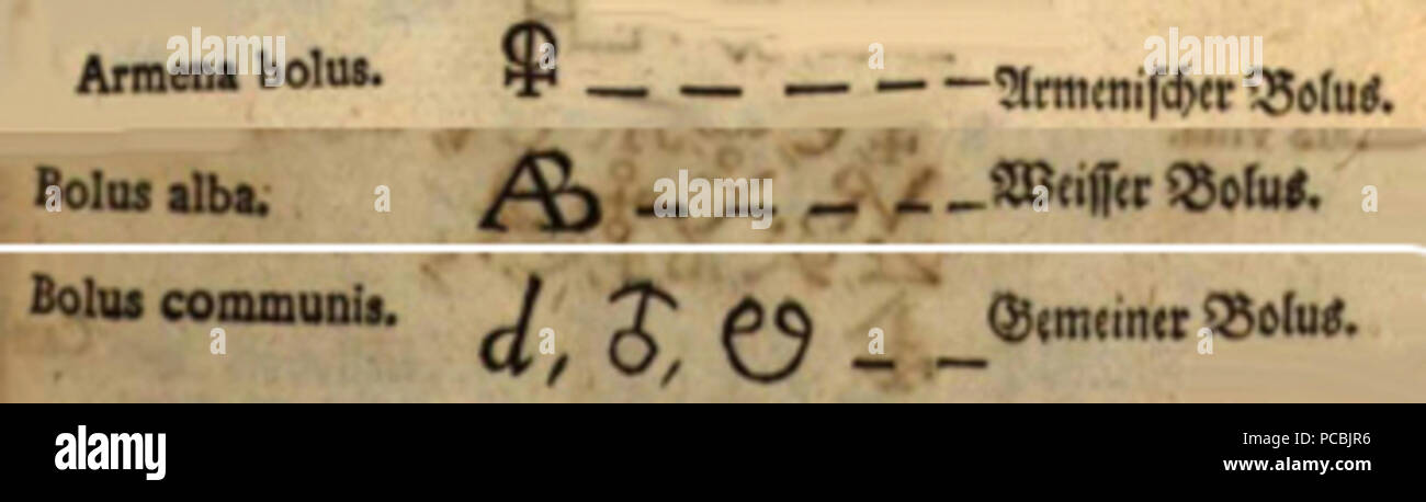 6 Alchemie bolo Foto Stock