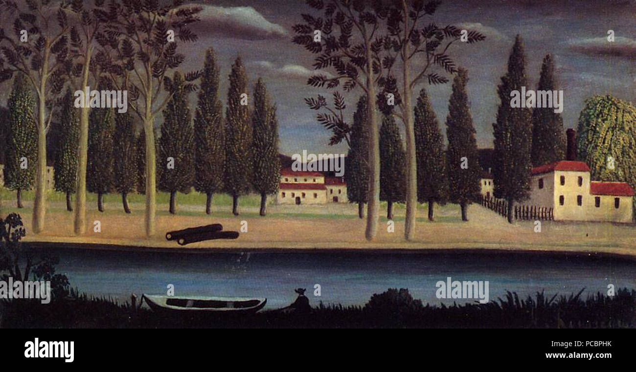24 Henri Rousseau - Bord de rivière Foto Stock