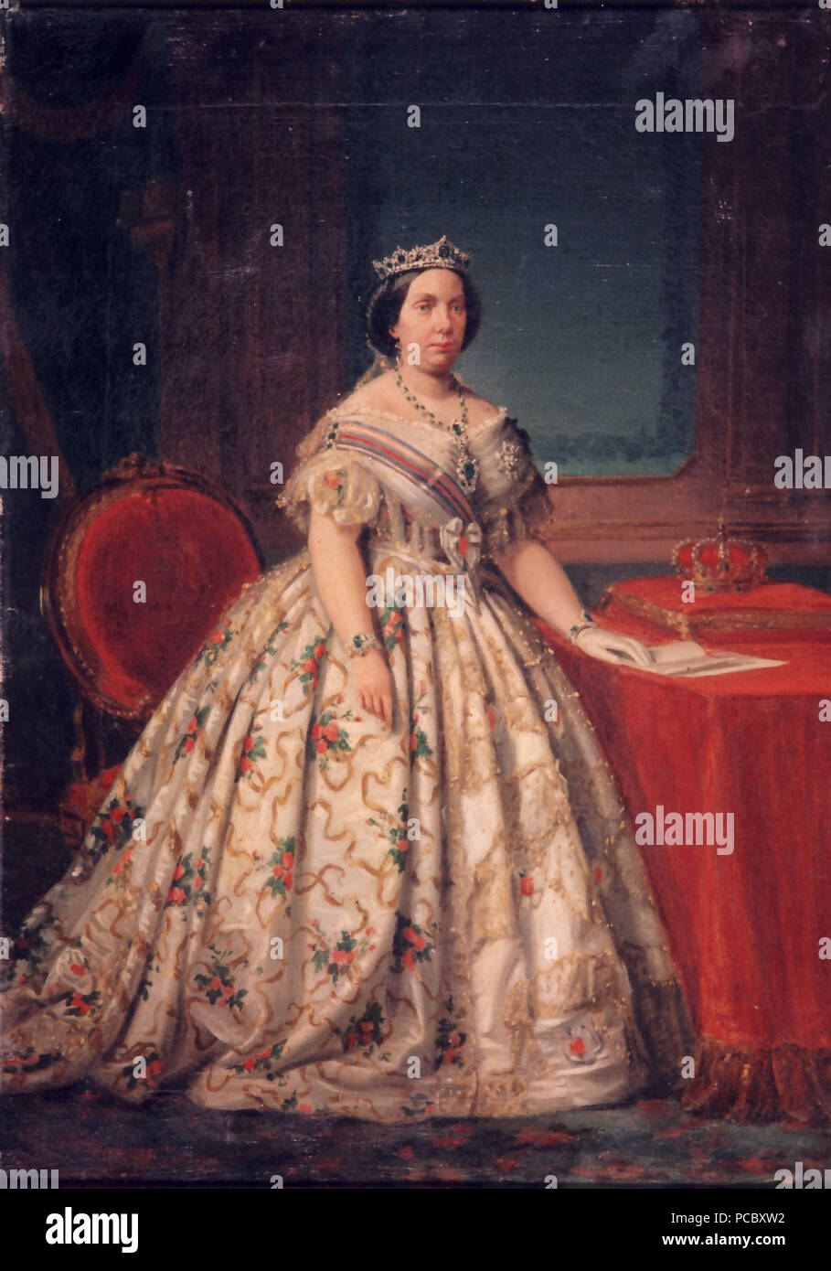 51 Retrato de Isabel II - Anónimo Foto Stock