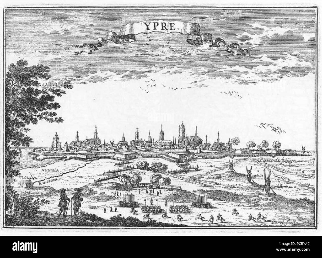 53 Siège d'Ypres en 1678 Foto Stock