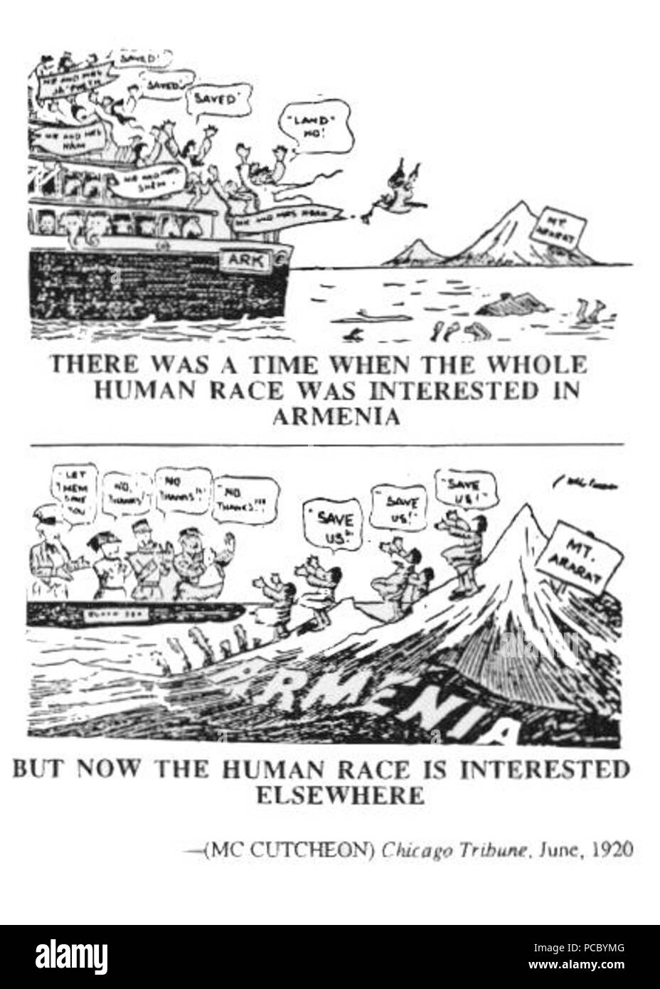 55 alto basso genocidio armeno Foto Stock